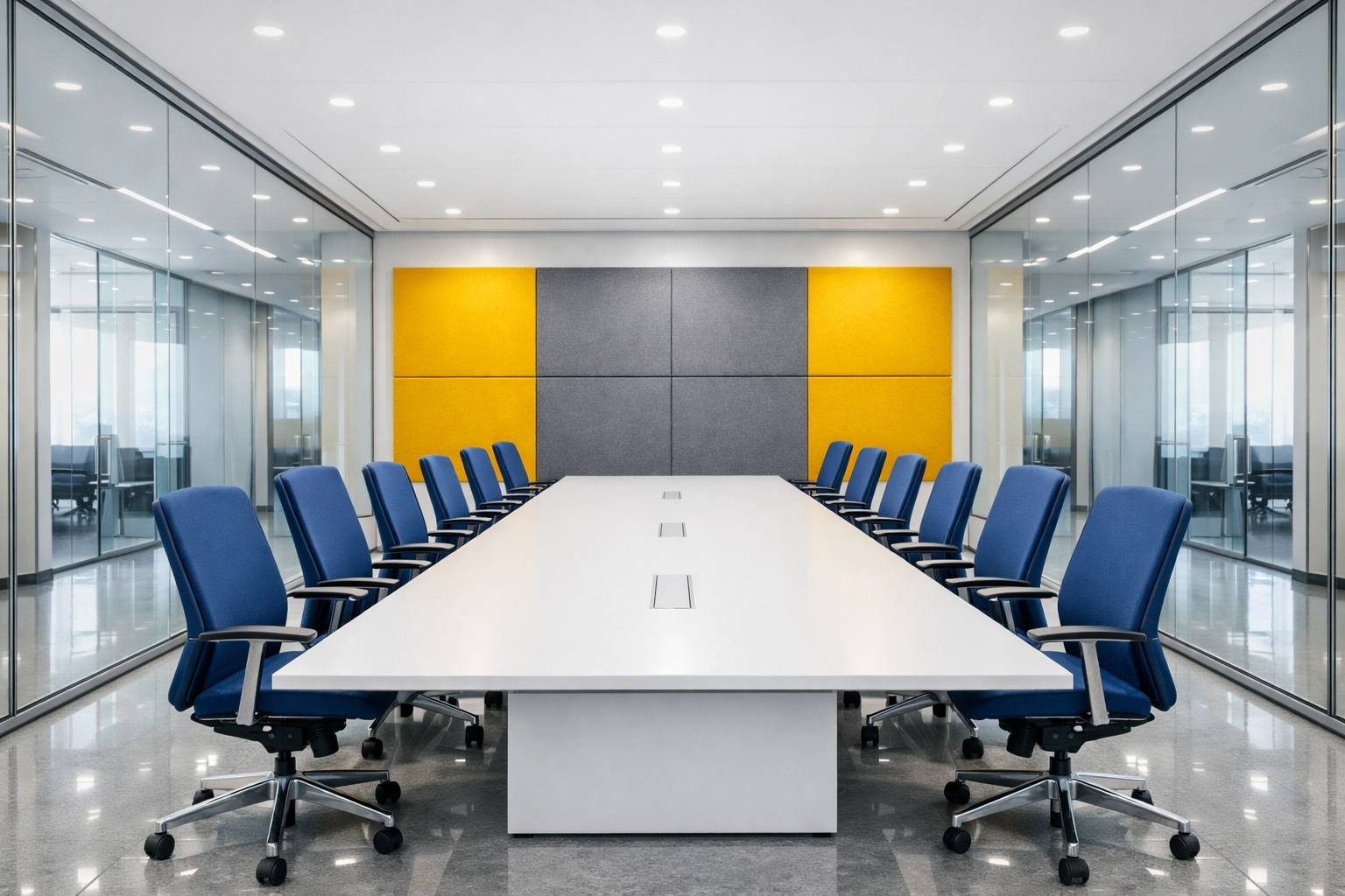 A sanitized and professional office boardroom illustrating expert commercial cleaning services in MetroWest.