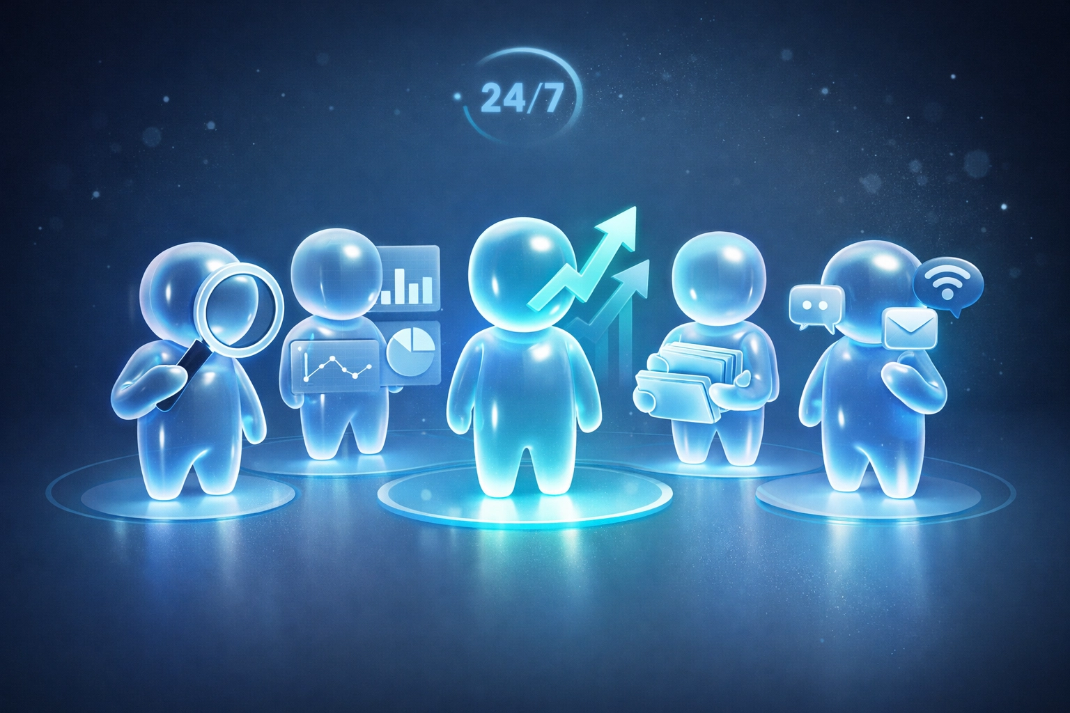 Five AI agents autonomously discovering and vetting influencers for marketing campaigns