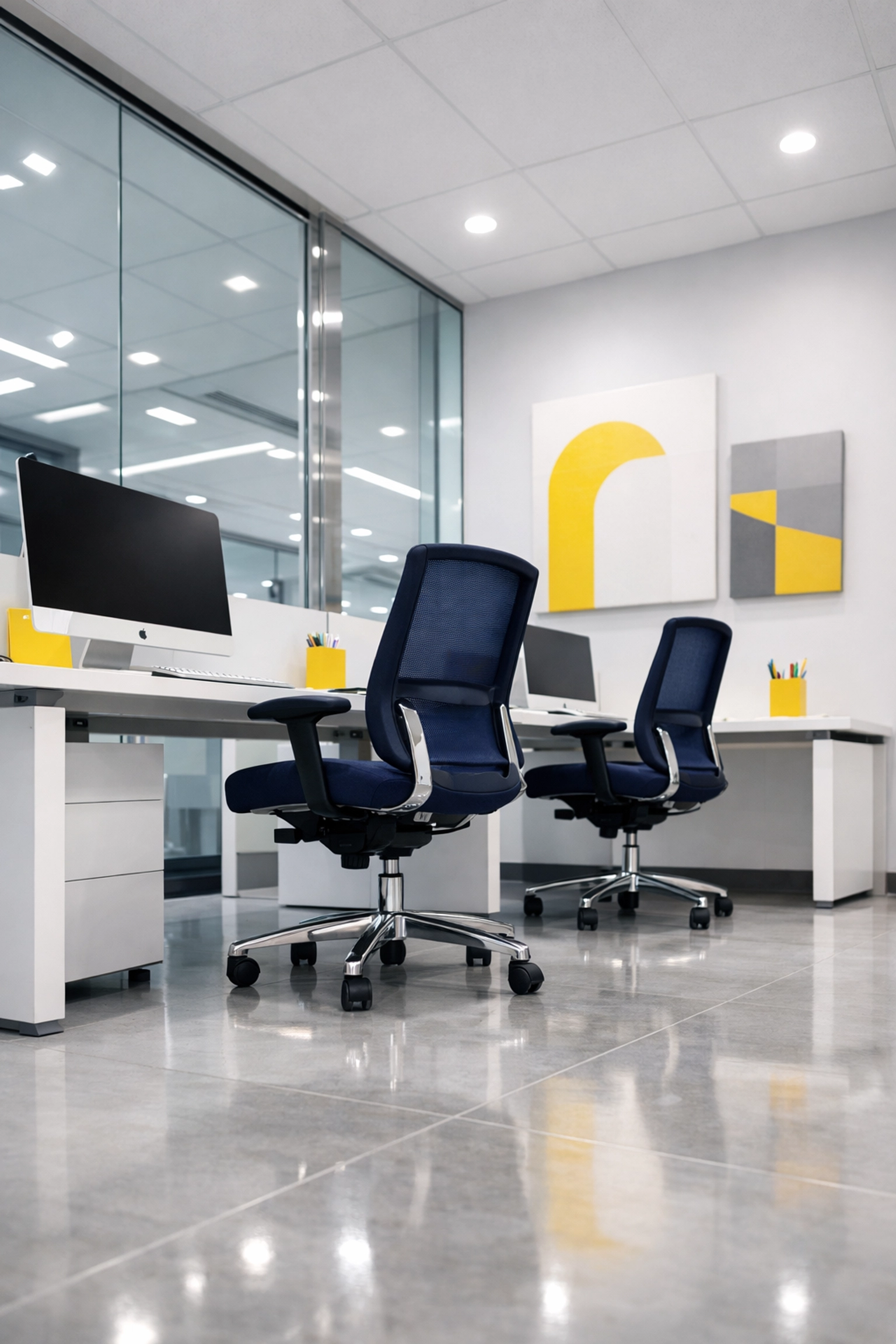 Sanitize and orderly modern workspace demonstrating expert commercial and office cleaning in Boxborough.