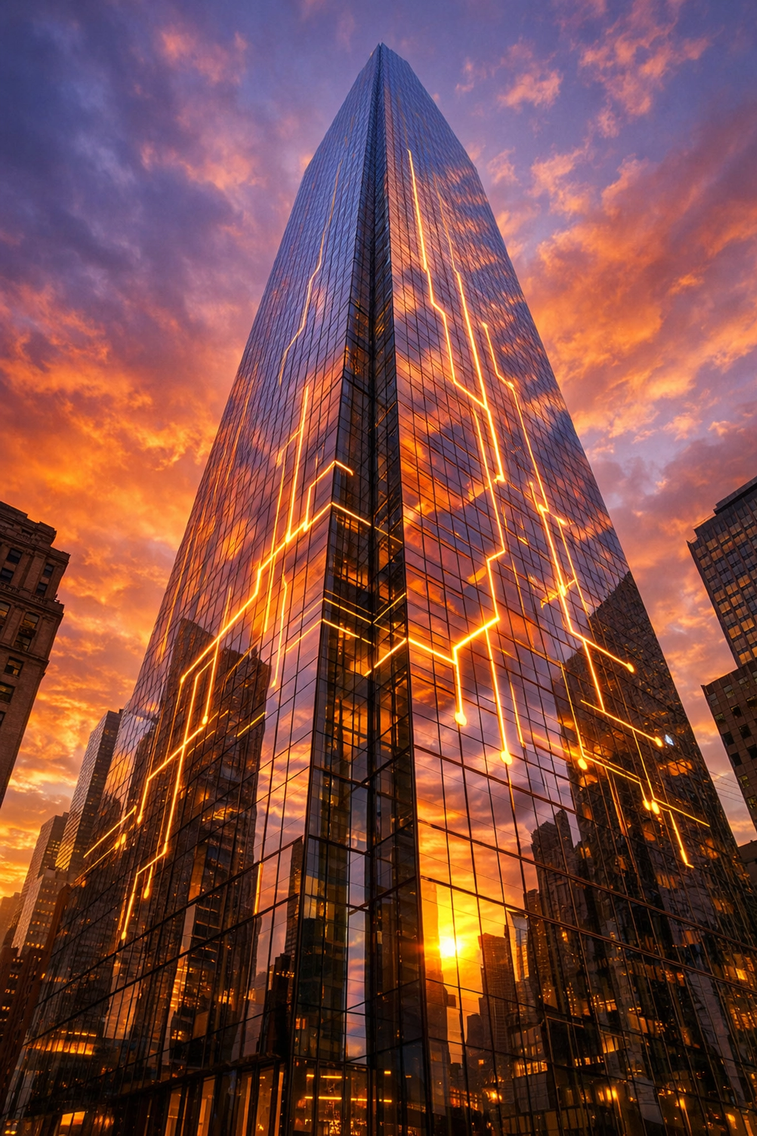 Modern US financial skyscraper representing Larecoin's regulatory compliance and institutional trust.