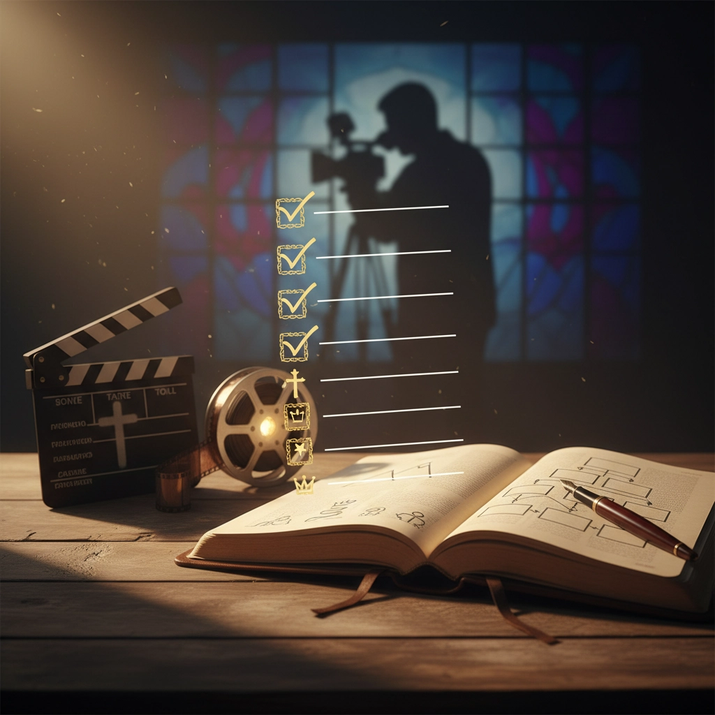 Checkbox Guide: Fill-in-the-Blank 7-Point Plot Structure for Christian Filmmakers