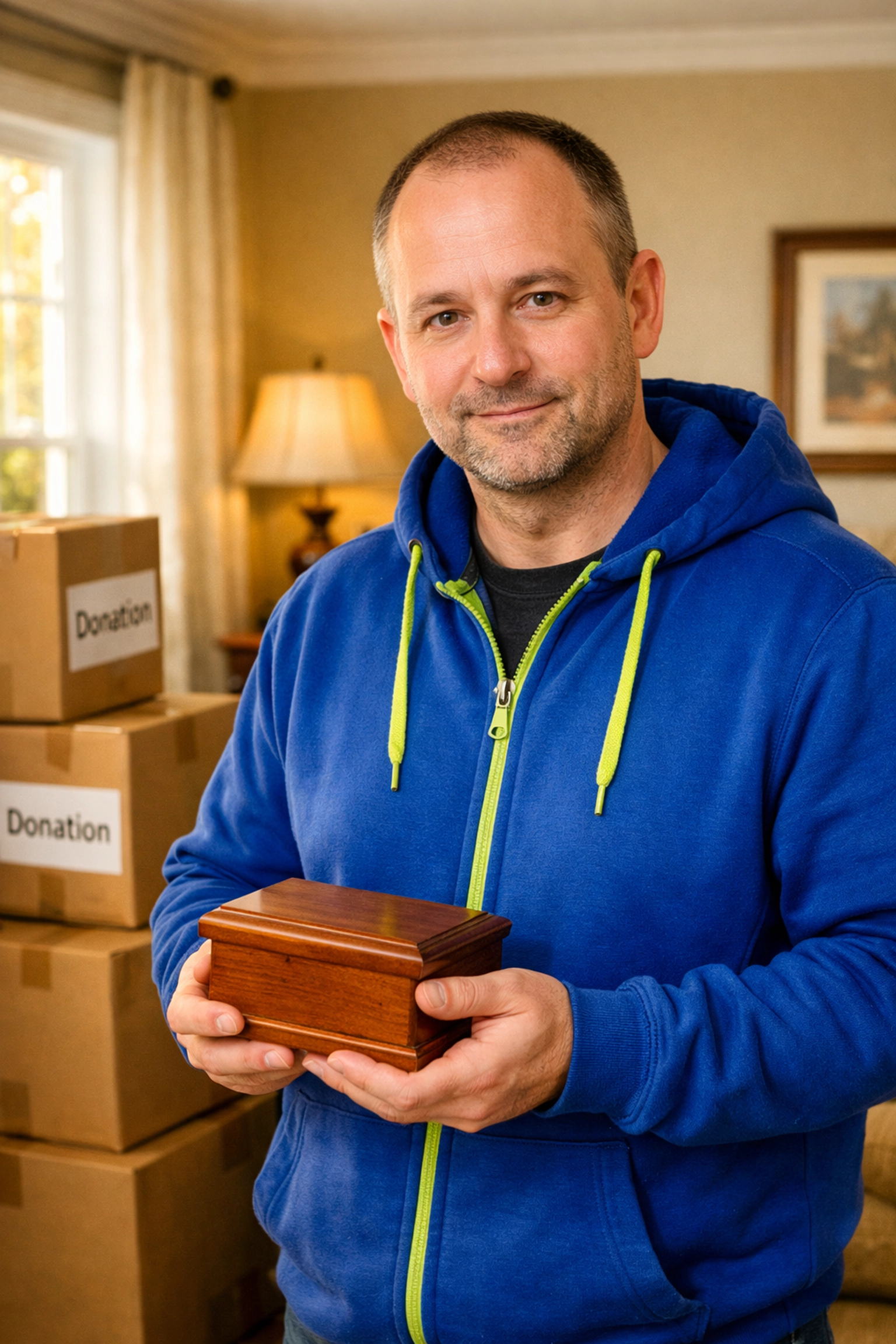 Roman from Junk GTA providing respectful estate junk removal and donation sorting in a Simcoe County home.