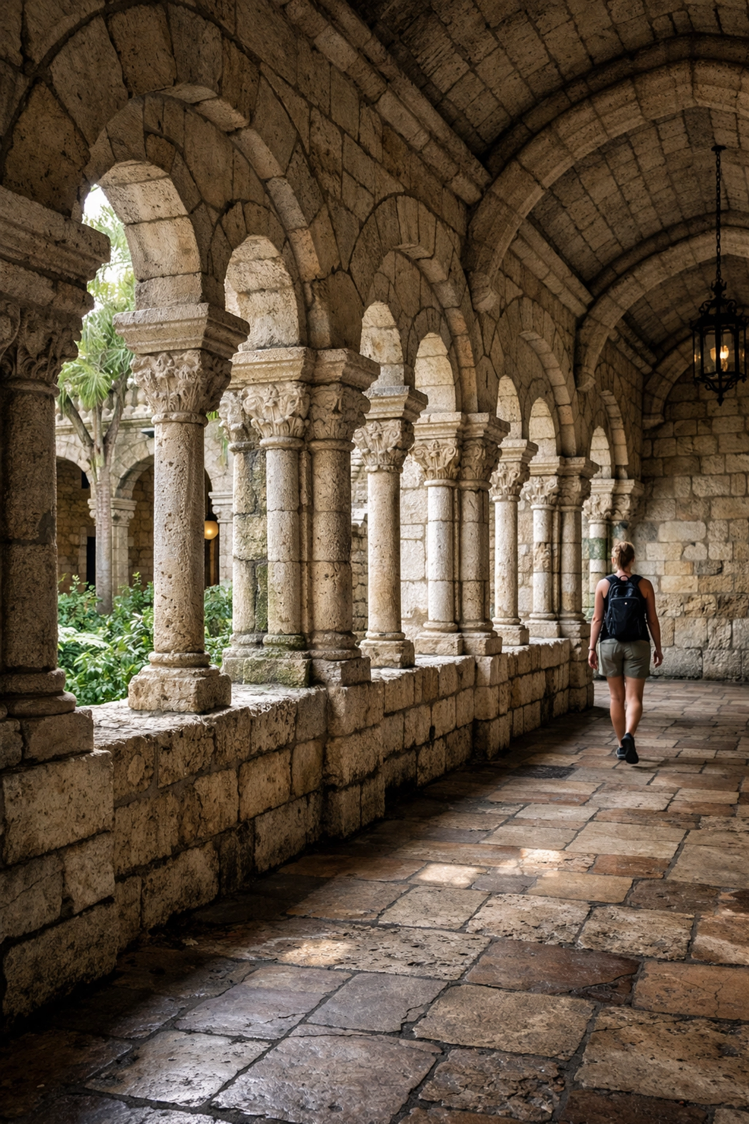 Ancient Spanish Monastery cloisters in North Miami Beach, one of Miami hidden gems