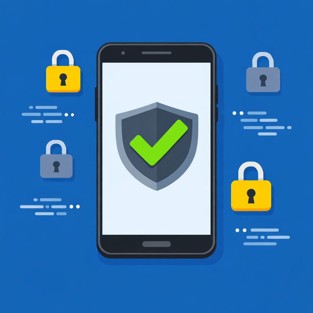 Smartphone showing a secure direct deposit icon for safe and accurate tax refund processing.