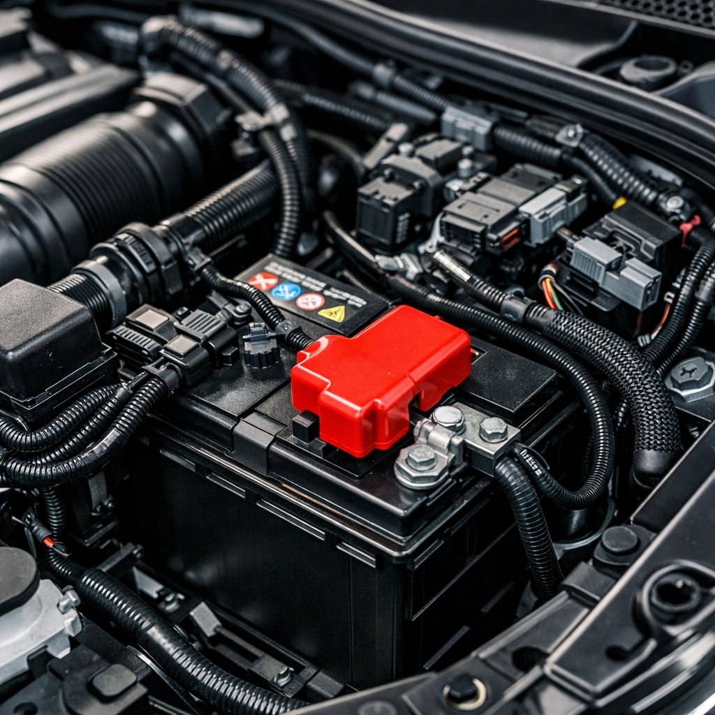 Car battery and engine diagnostics at Aliso Viejo Auto Service for check engine light issues.