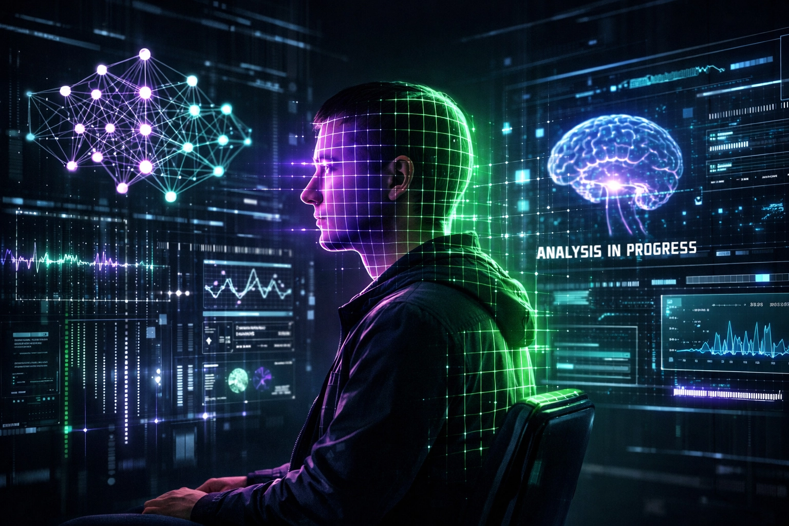 A candidate undergoing AI assessments to prove industry readiness through real-time data evaluation.