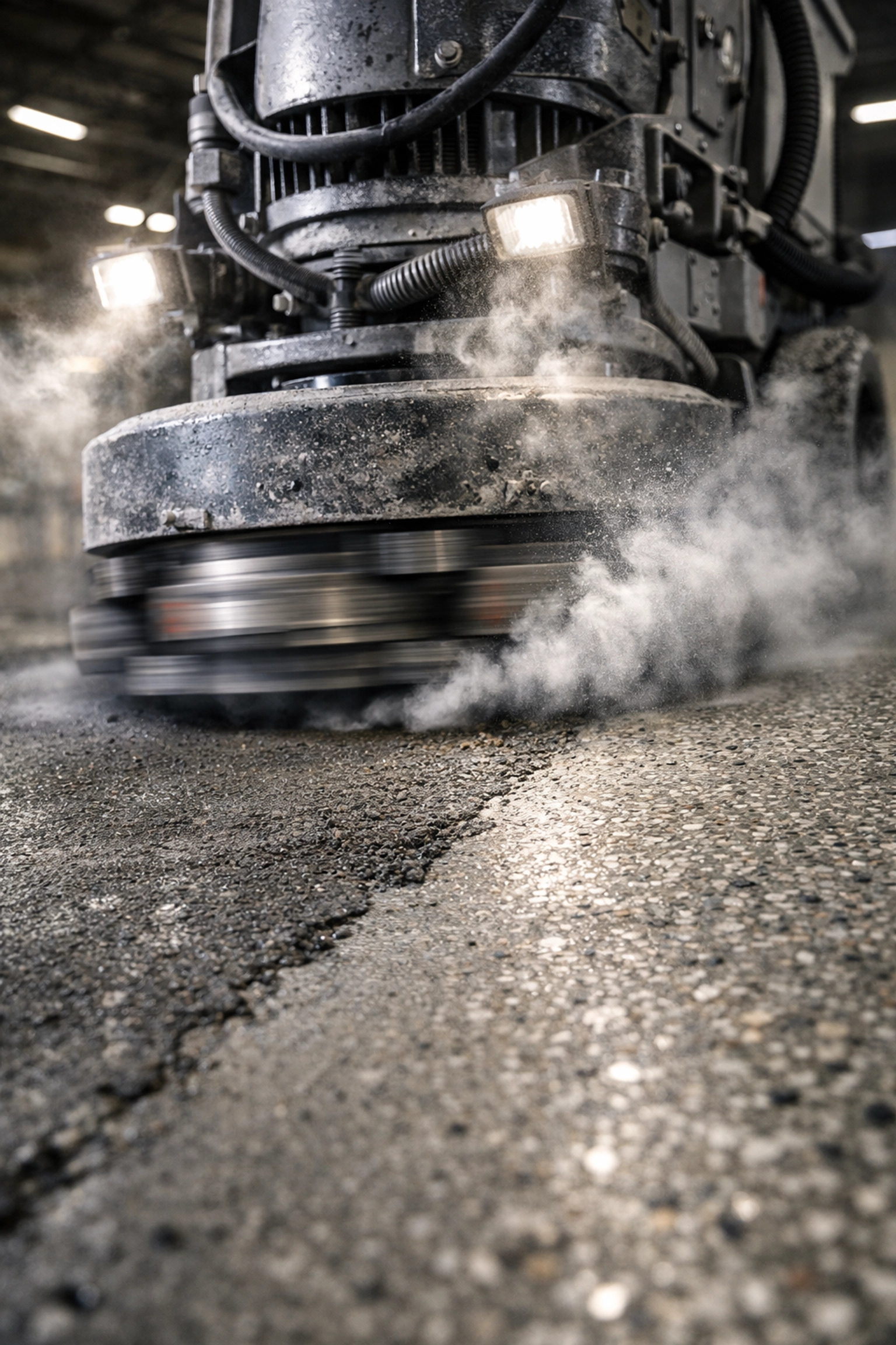 Diamond grinding concrete surface preparation for commercial floor coating in Ridgeland MS