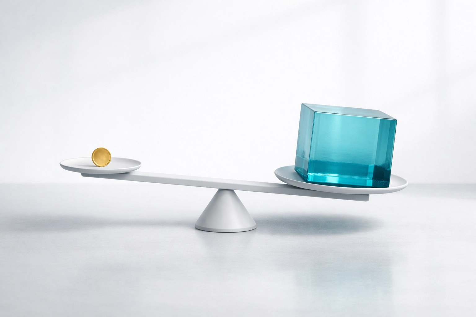 A balance scale showing the high impact of a rate buy-down versus a small price reduction in Houston real estate.