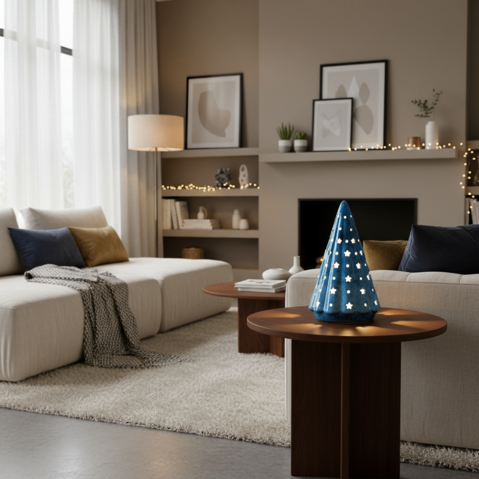 Ceramic memorial lamp by Ahava Memorials