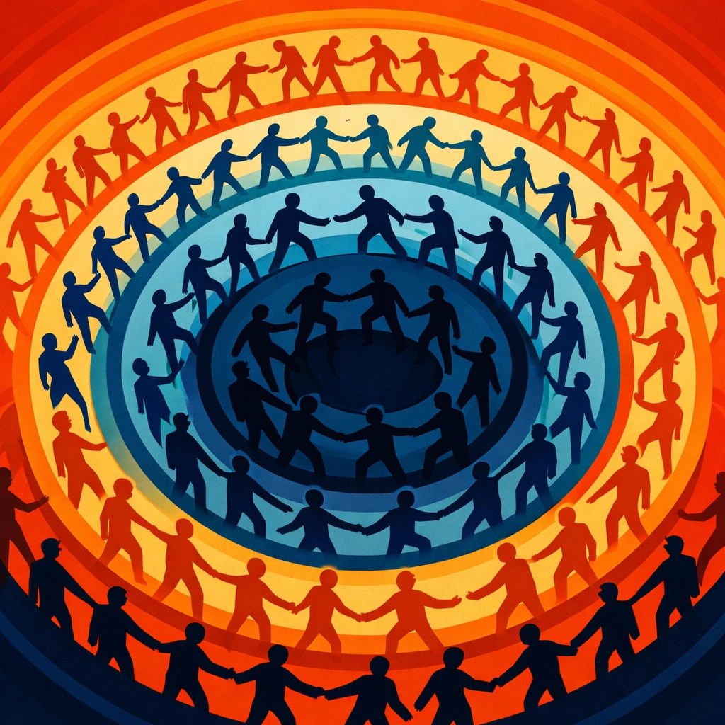Ripple effect illustration showing how peer accountability spreads through workplace safety culture