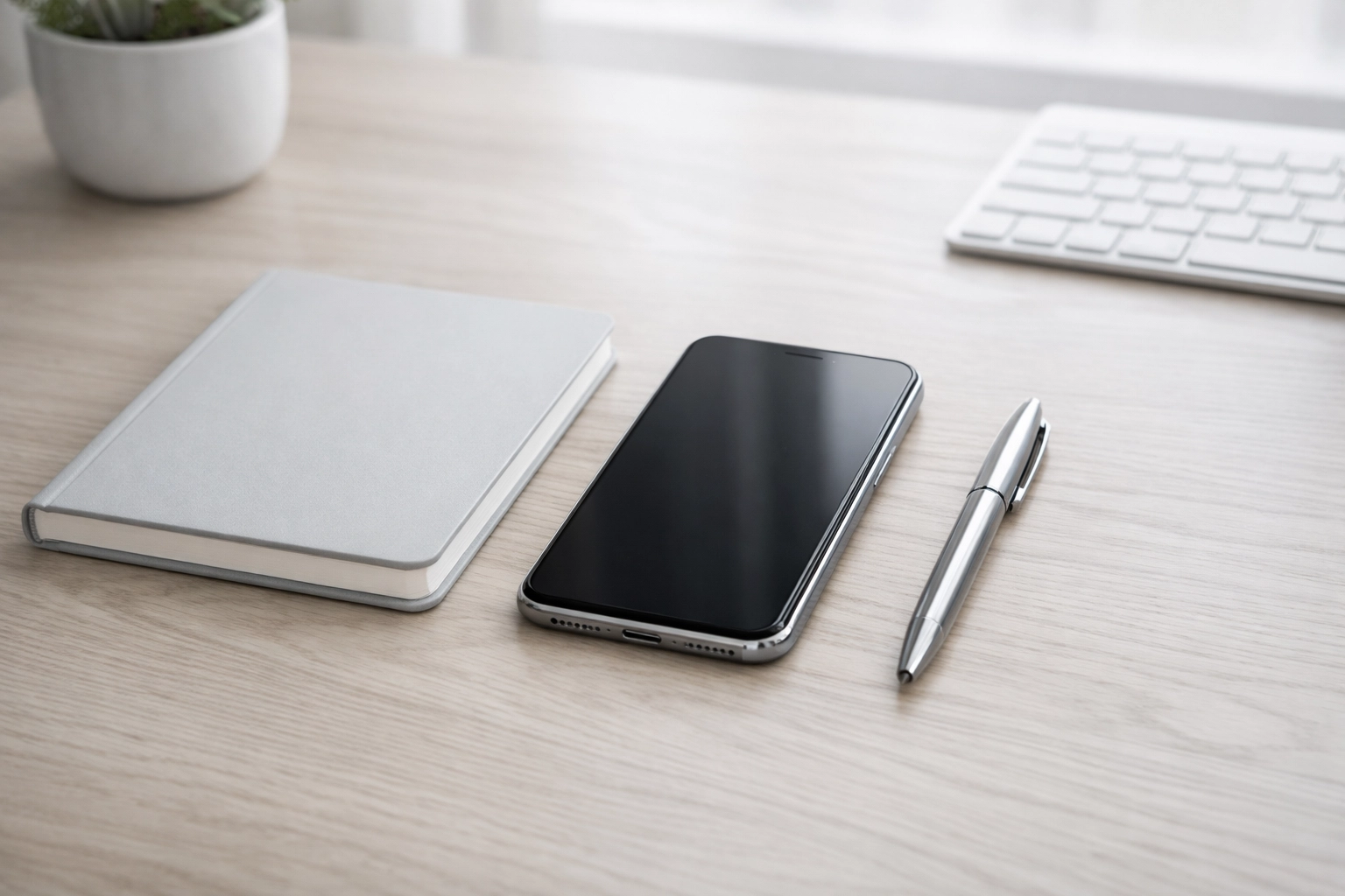 Smartphone on a desk representing the digital application for online payday loans in Ontario and Alberta.