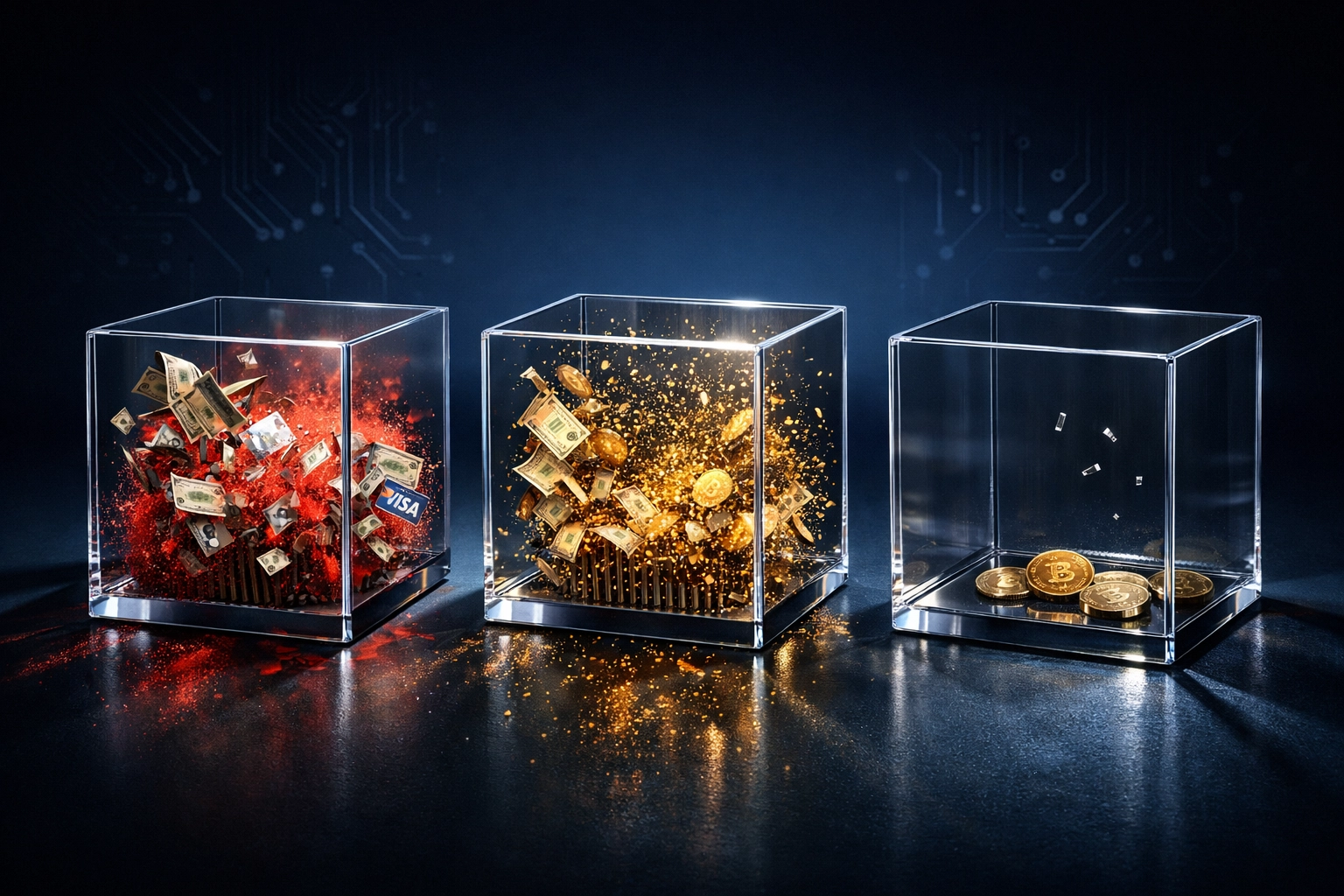 Crypto payment processor fee comparison showing traditional platform fees versus gas-only model savings