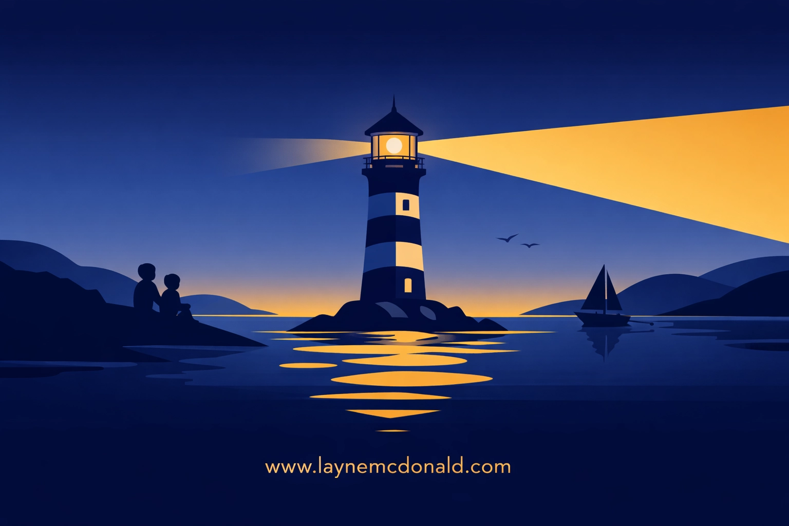 A lighthouse illustration symbolizing parental guidance and a safe harbor in a digital environment.