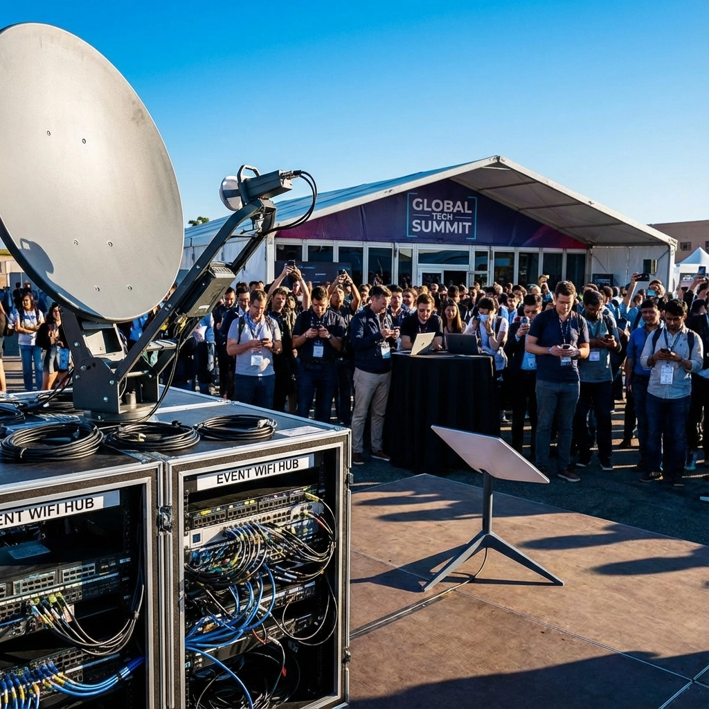 Why Starlink Satellites Alone Won't Run Your Event WiFi (And What You Really Need)