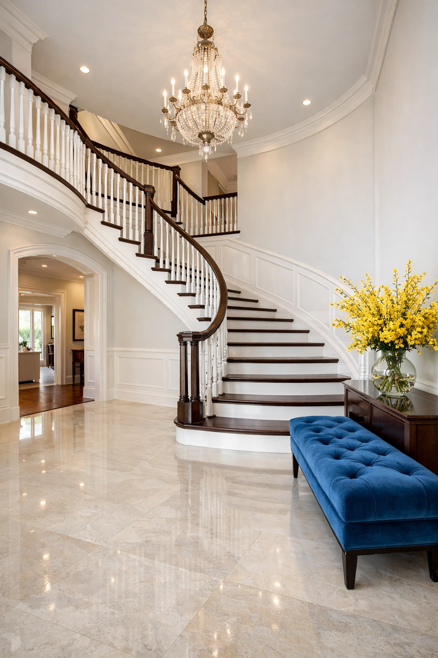 Polished entryway in a Carlisle home maintained by our professional house cleaning services.