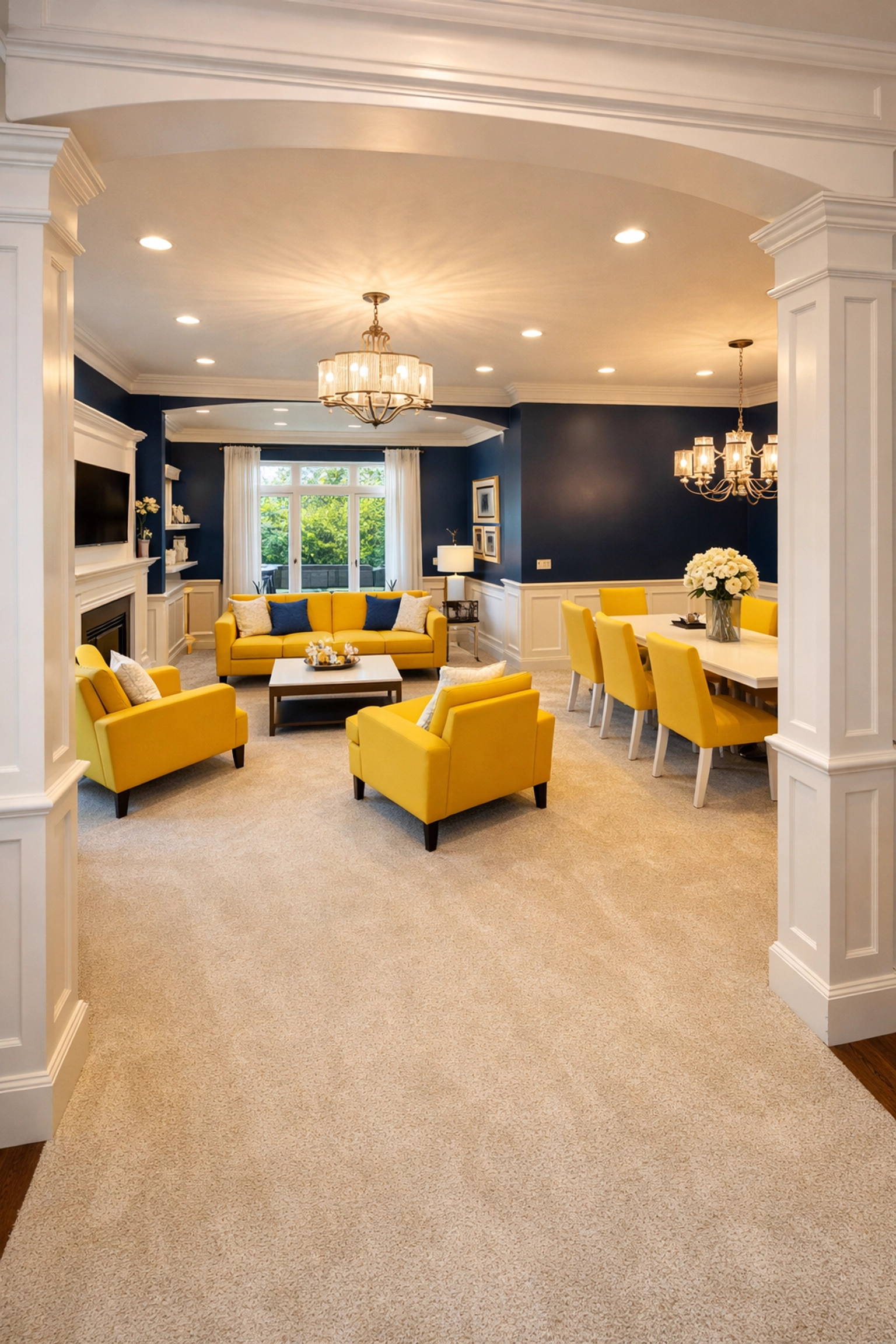 Clean and clutter-free open-concept living area showcasing the result of a professional move-out clean.