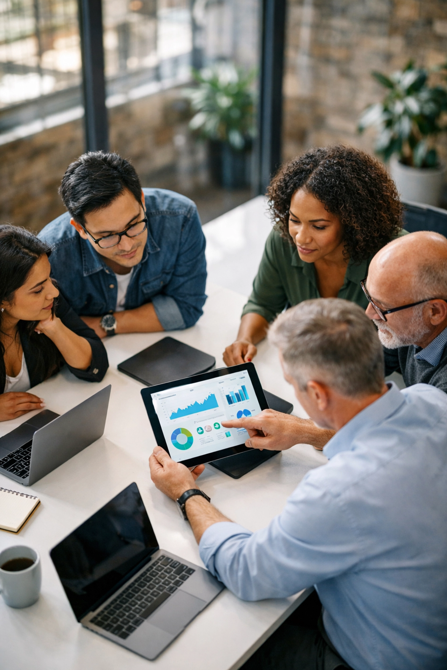 IT leadership team reviewing an Agentic AI dashboard with their ServiceNow implementation partner.