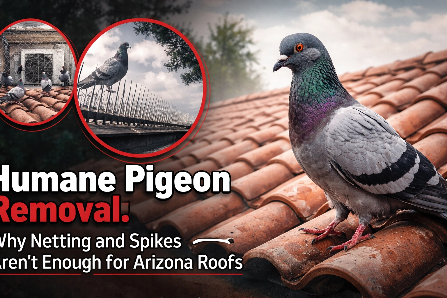 [HERO] Humane Pigeon Removal: Why Netting and Spikes Aren
