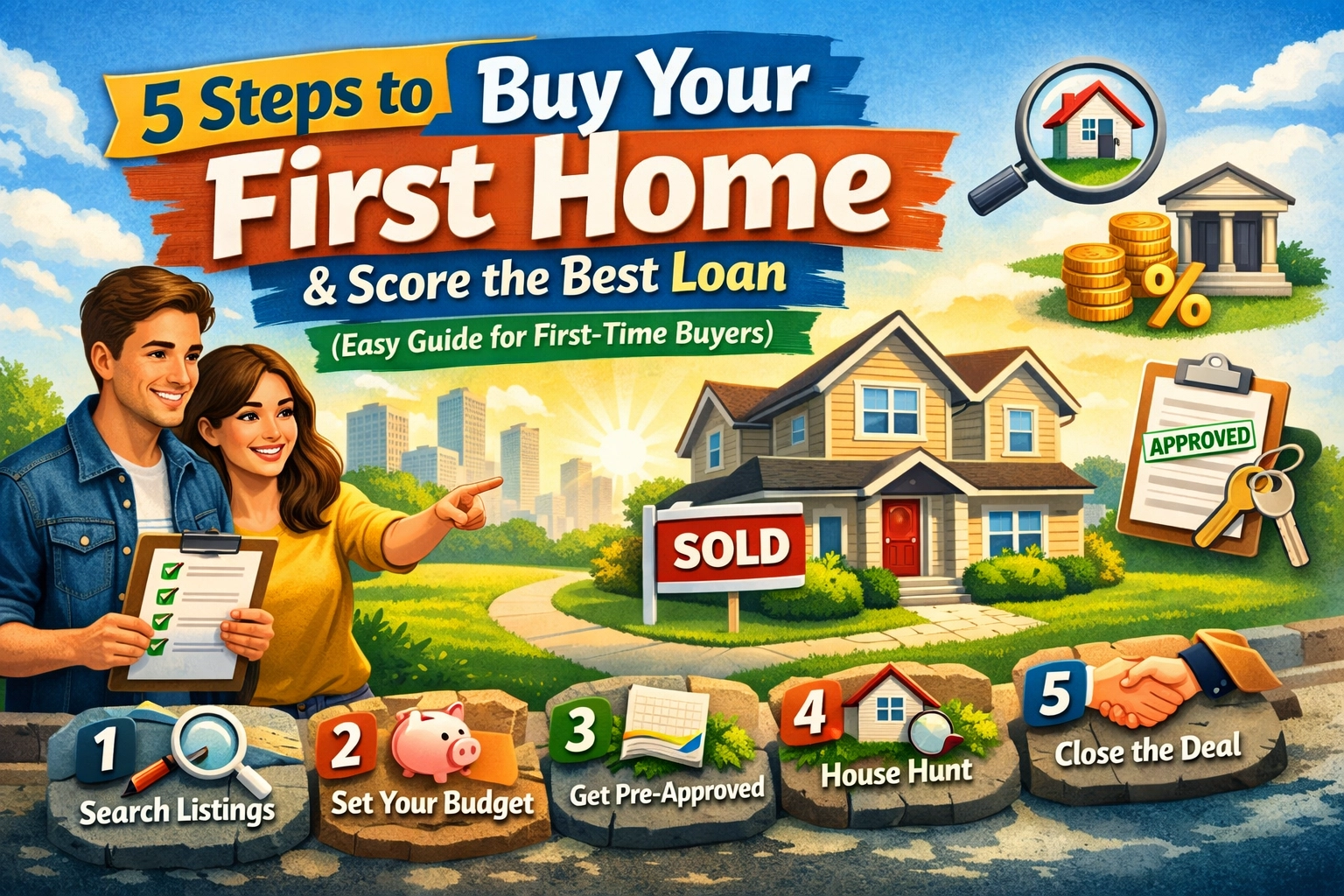 [HERO] 5 Steps to Buy Your First Home & Score the Best Loan (Easy Guide for First-Time Buyers)