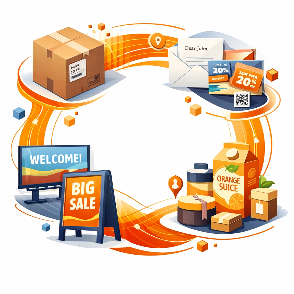 Integrated print services ecosystem including packaging, direct mail, and signage