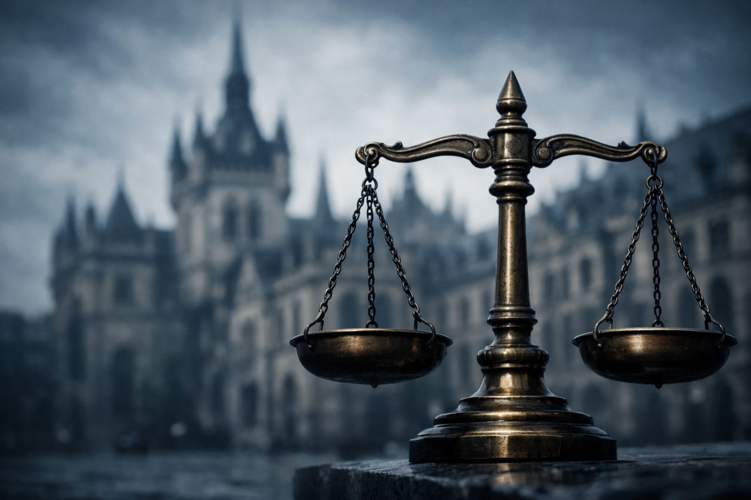 Scales of justice representing accountability in Prince Andrew arrest case