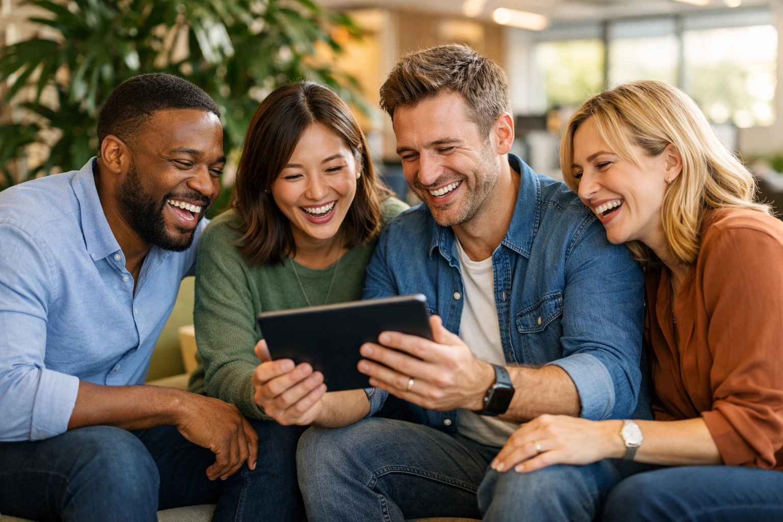 Employees collaborating on automated workflows designed by a ServiceNow implementation partner.