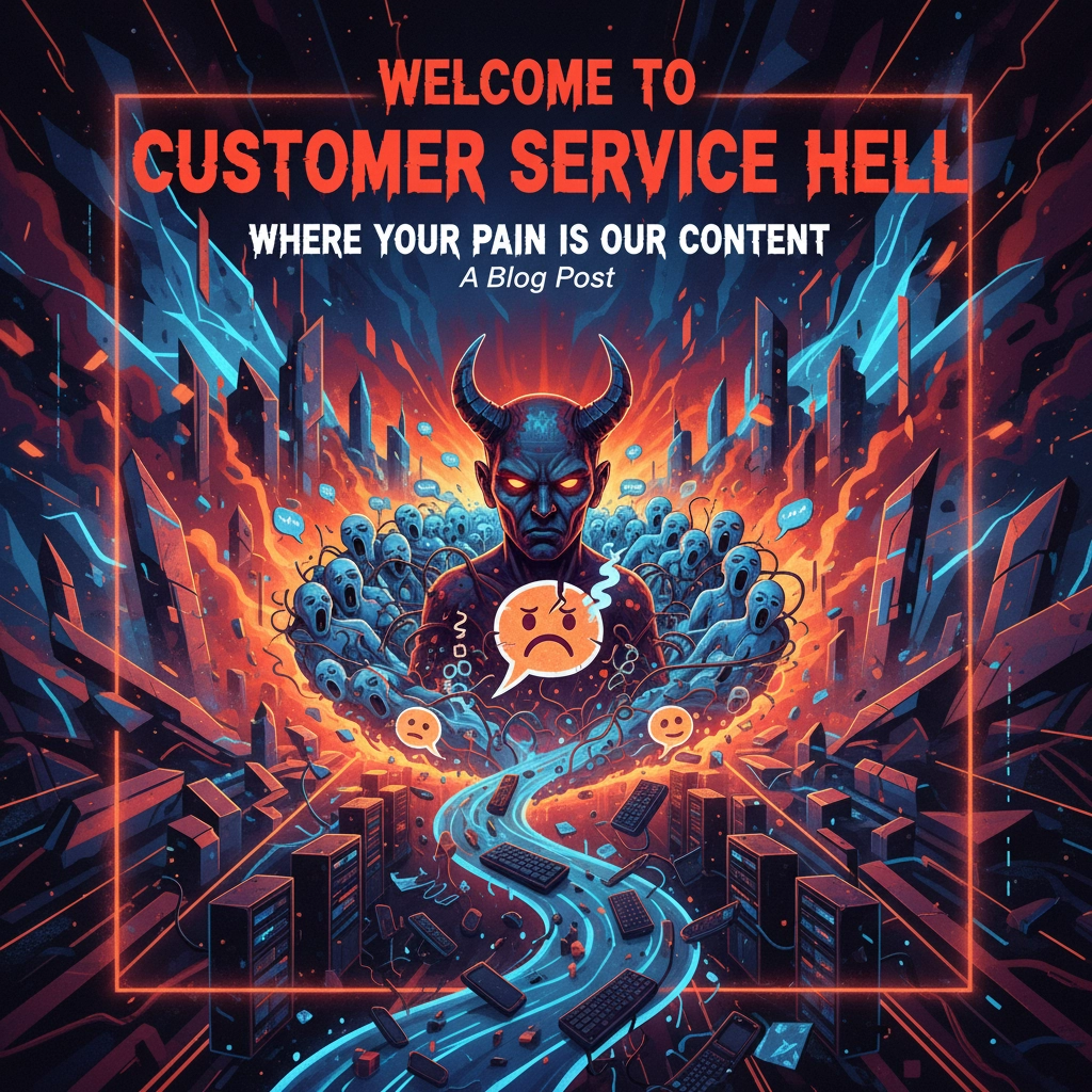 Welcome to Customer Service Hell: Where Your Pain is Our Content