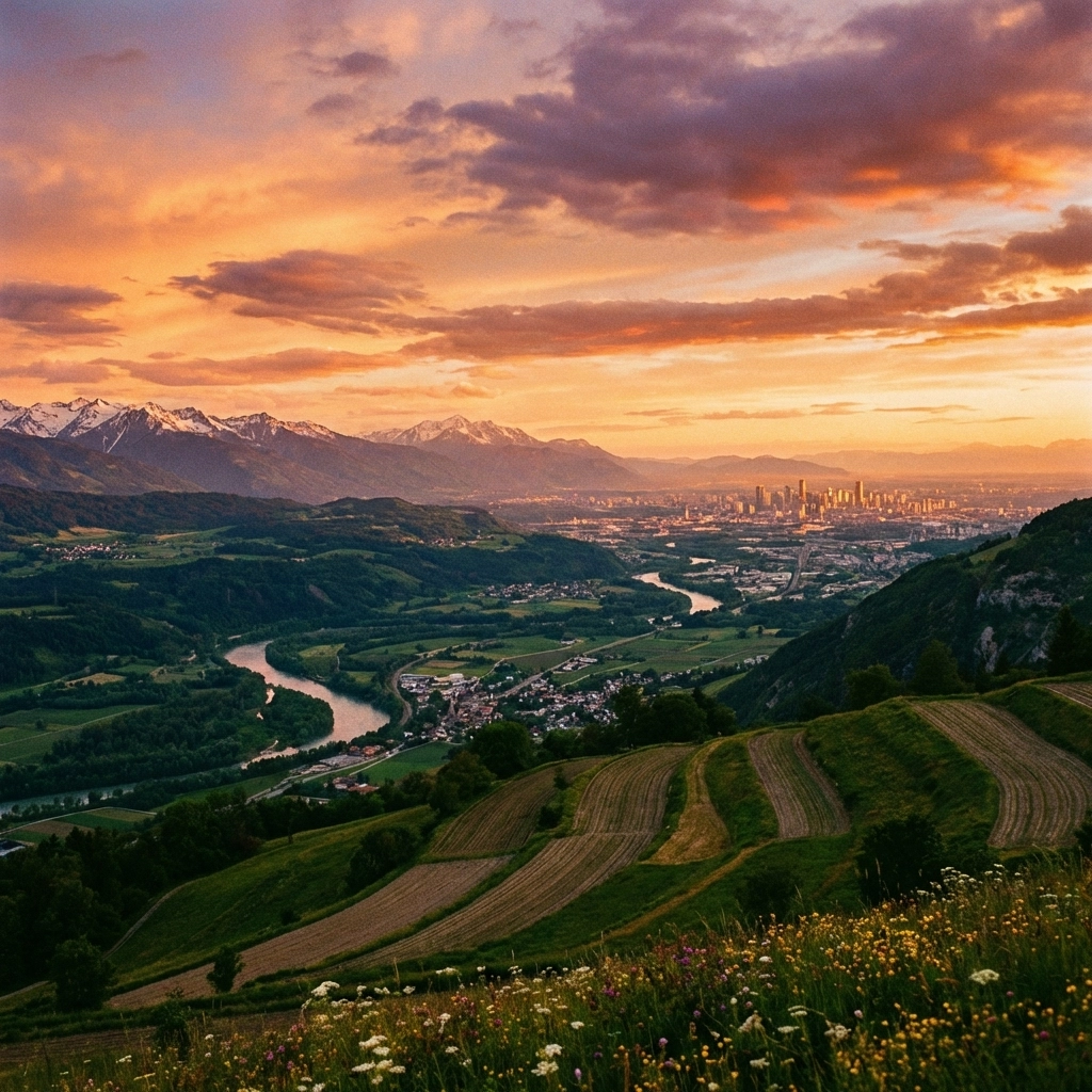 Expansive landscape with varied terrains represents balanced asset allocation for effective wealth preservation.