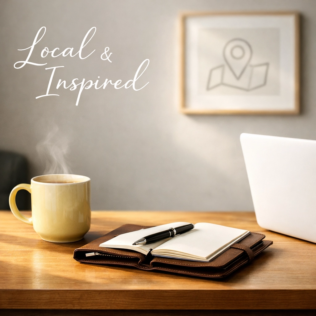 A clean, modern desk with a laptop and planner, reflecting the attention to detail of a digital marketing agency.