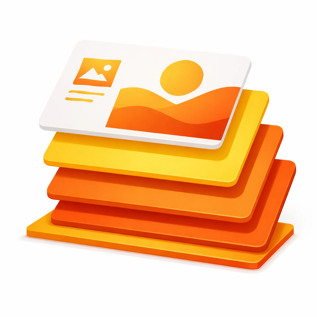 Organized design layers illustrating standardized creative workflows for scalable graphic design projects.