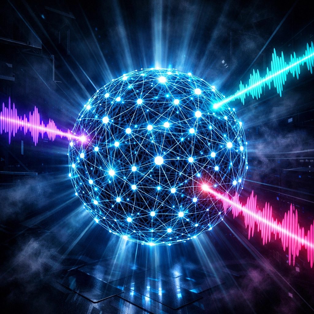 AI neural network processing multiple audio tracks for automated mixing