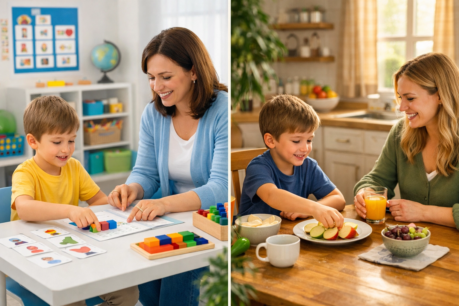 Hybrid ABA therapy approach combining clinic-based and home-based sessions in Fayette County