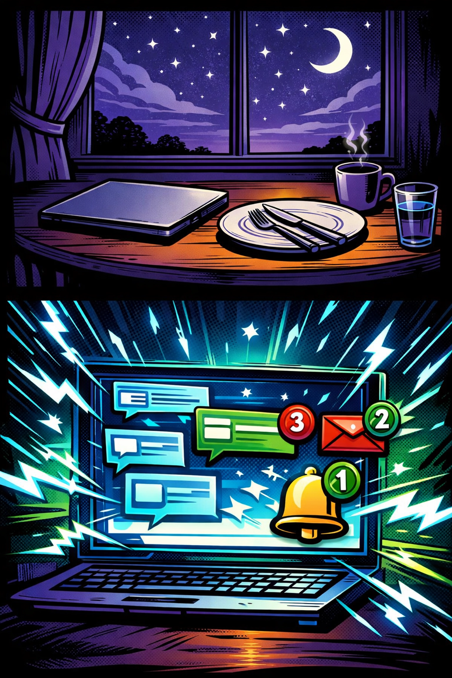 Business automation working after hours while laptop is closed and owner is away