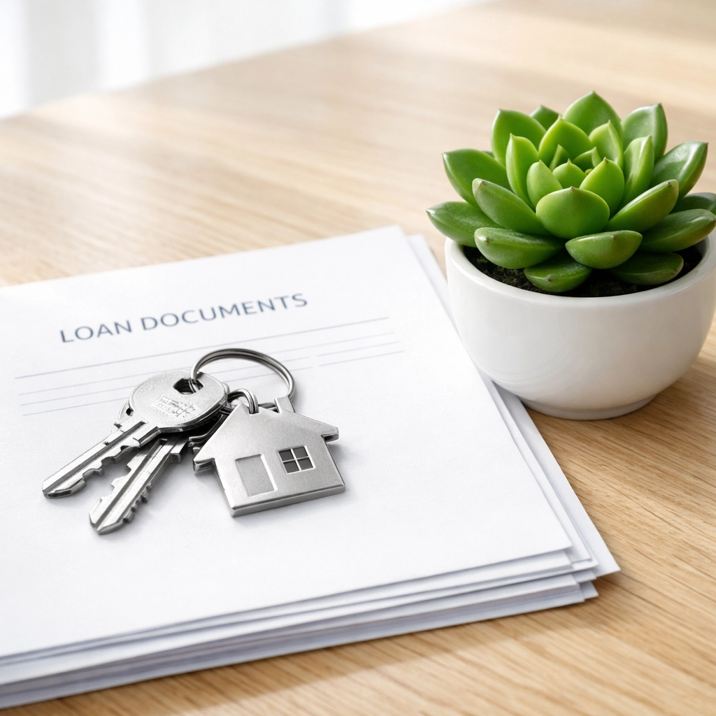 Keys on loan documents for a Missouri DSCR loan refinance, helping investors pull cash from rental properties.