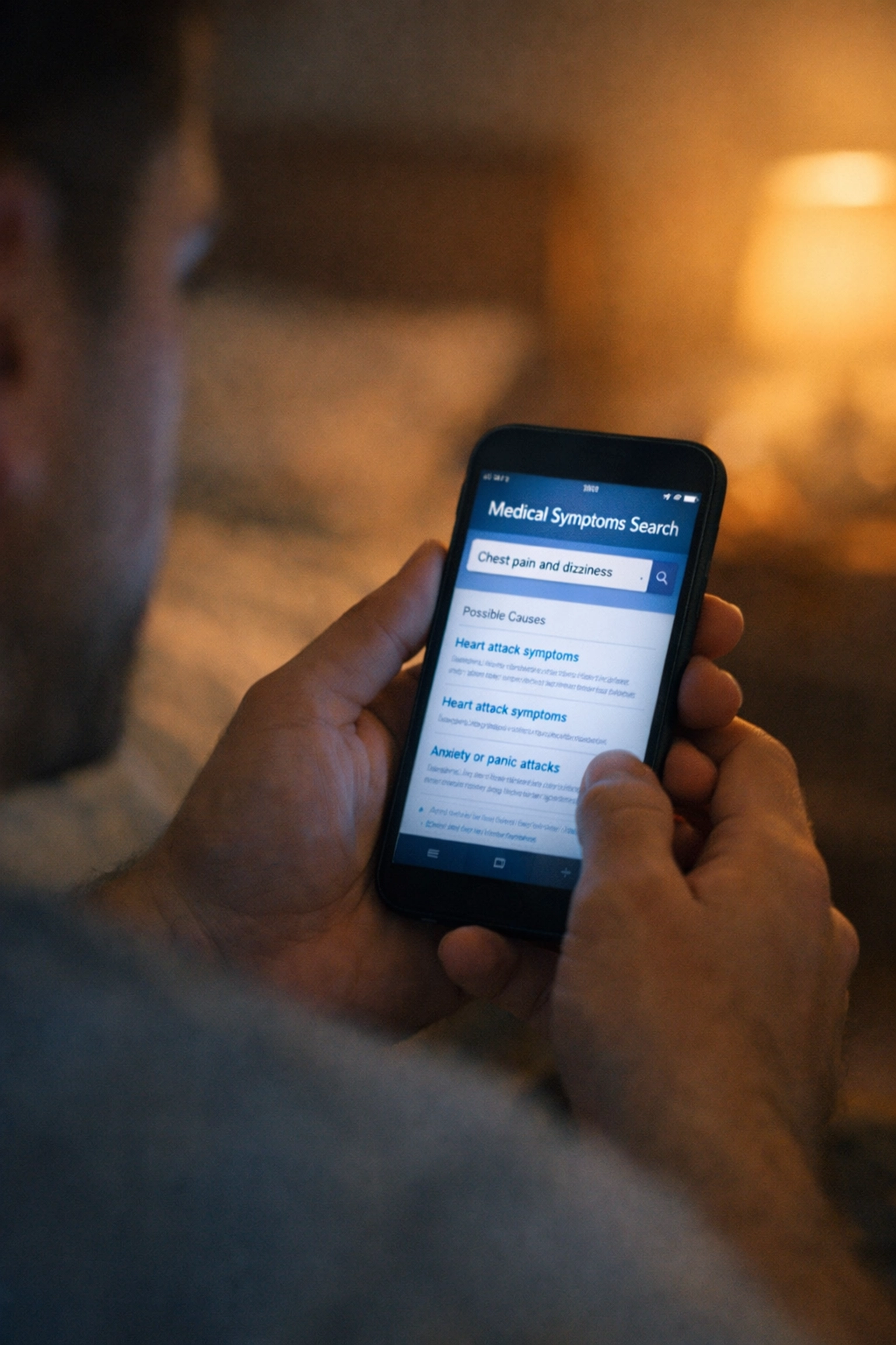 Online egészségügyi keresés okostelefonon - öndiagnózis merevedési zavarnál