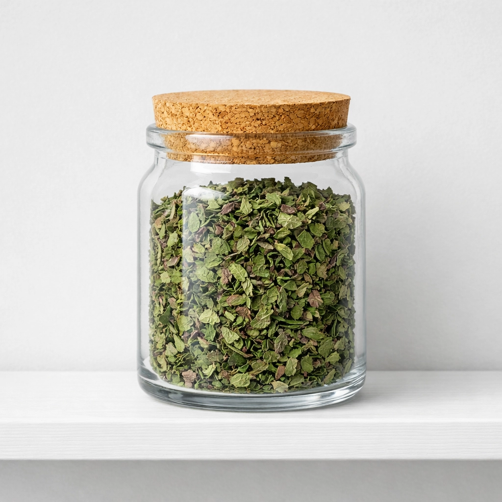 أعشاب طبيعية مغربية مجففة محفوظة في وعاء زجاجي من Moroccan Goods Shop