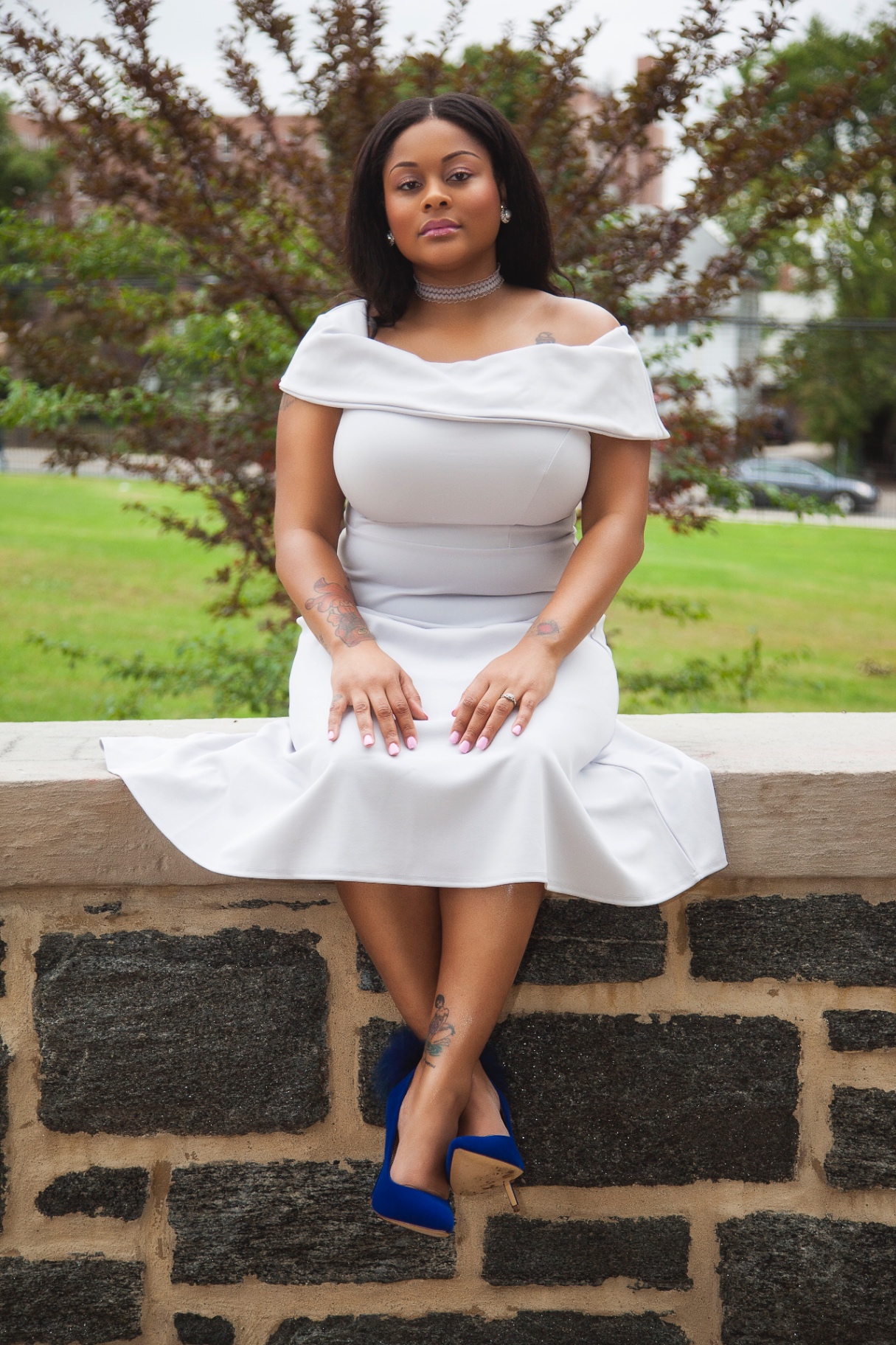 Portrait session in natural outdoor lighting
