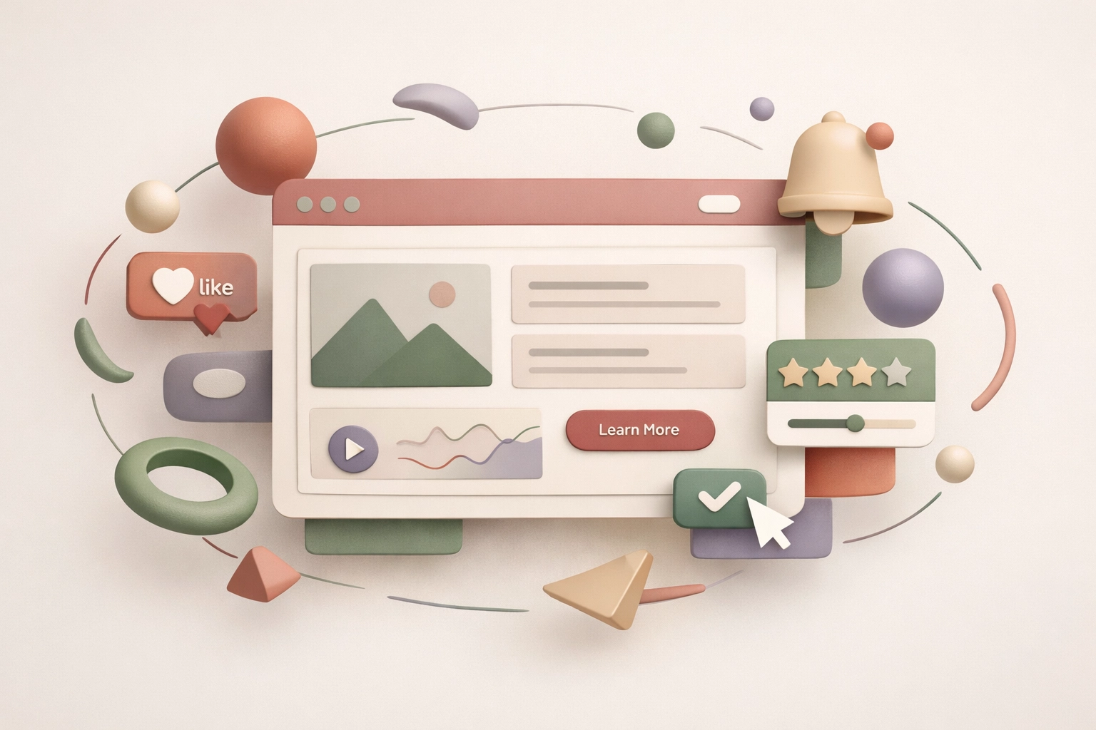 Animated website elements demonstrating micro-interactions in modern web design