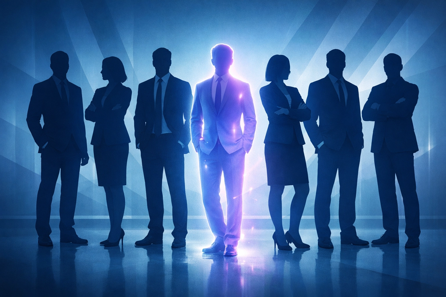 Shimmering professional silhouette representing hidden disabilities and the invisible employee crisis at work.