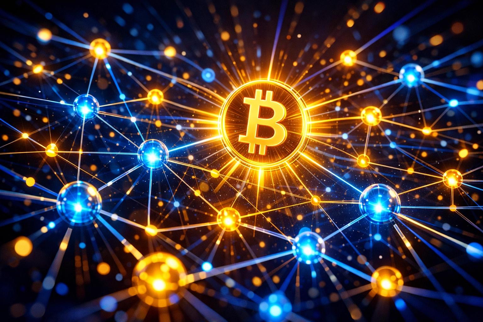 Bitcoin blockchain network illustrating institutional digital asset infrastructure