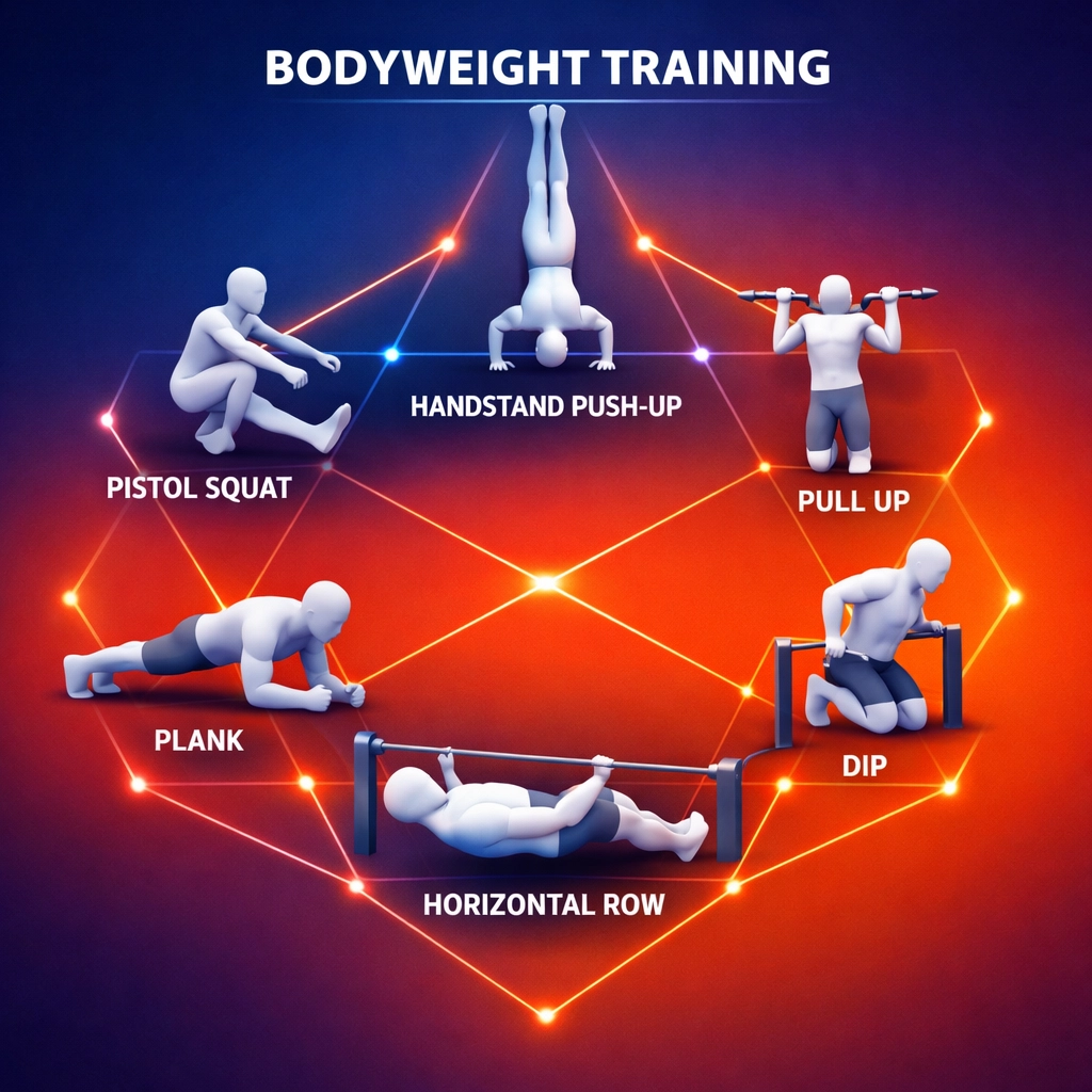 Six fundamental bodyweight movement patterns for complete home workout programming