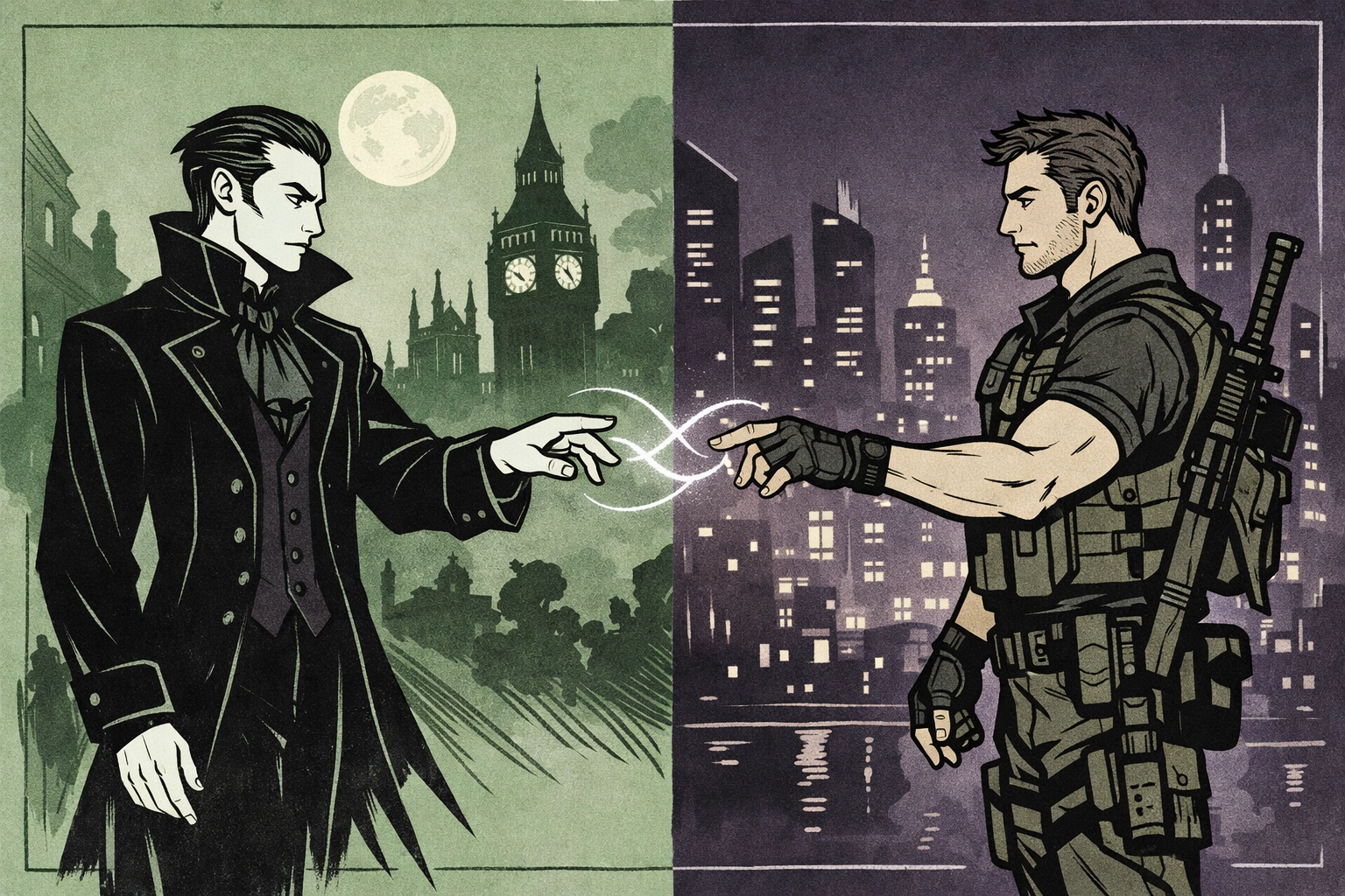 Supernatural familiar bond connecting vampire and witcher in gay fantasy romance