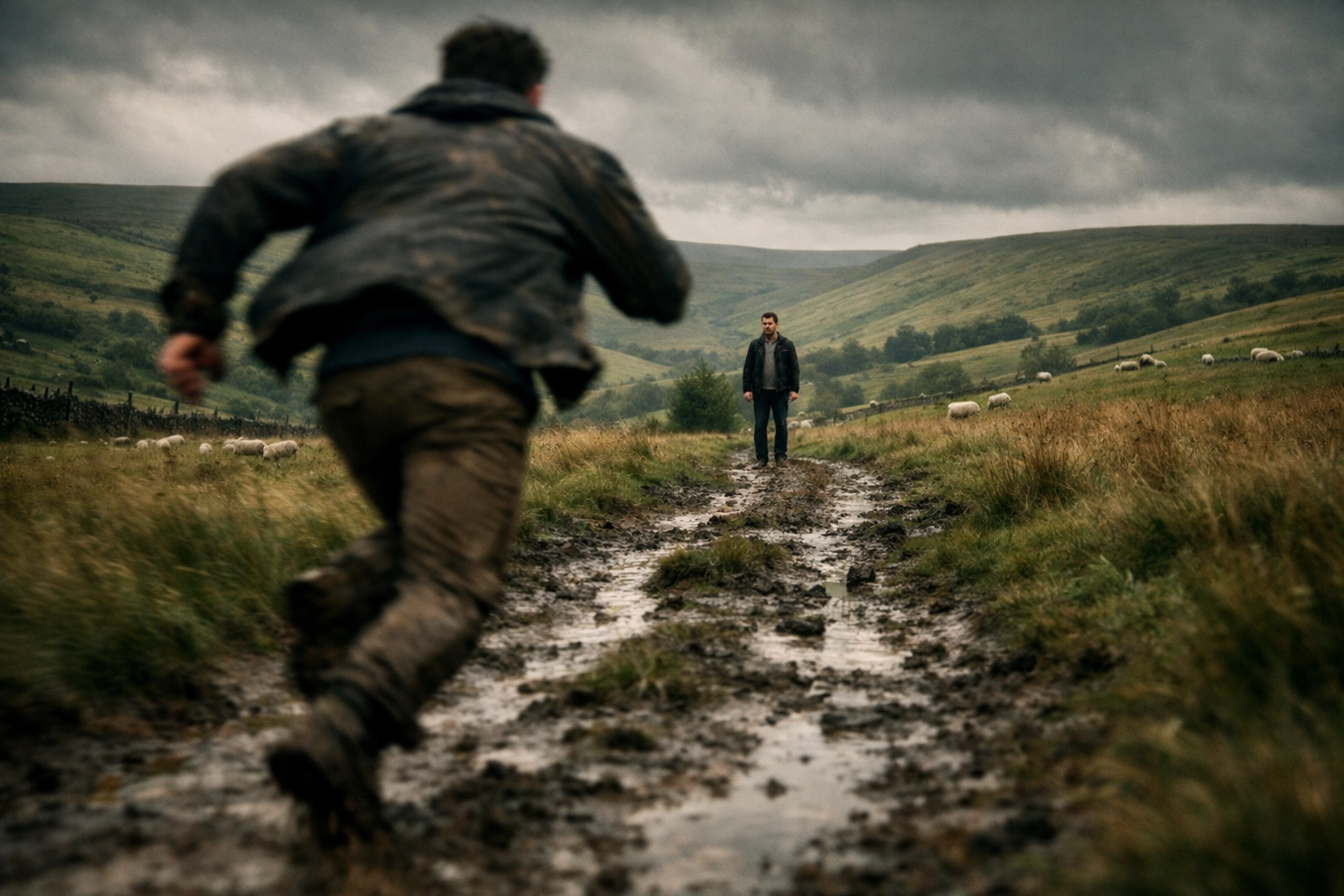 Johnny runs through Yorkshire fields in God's Own Country emotional gay love story