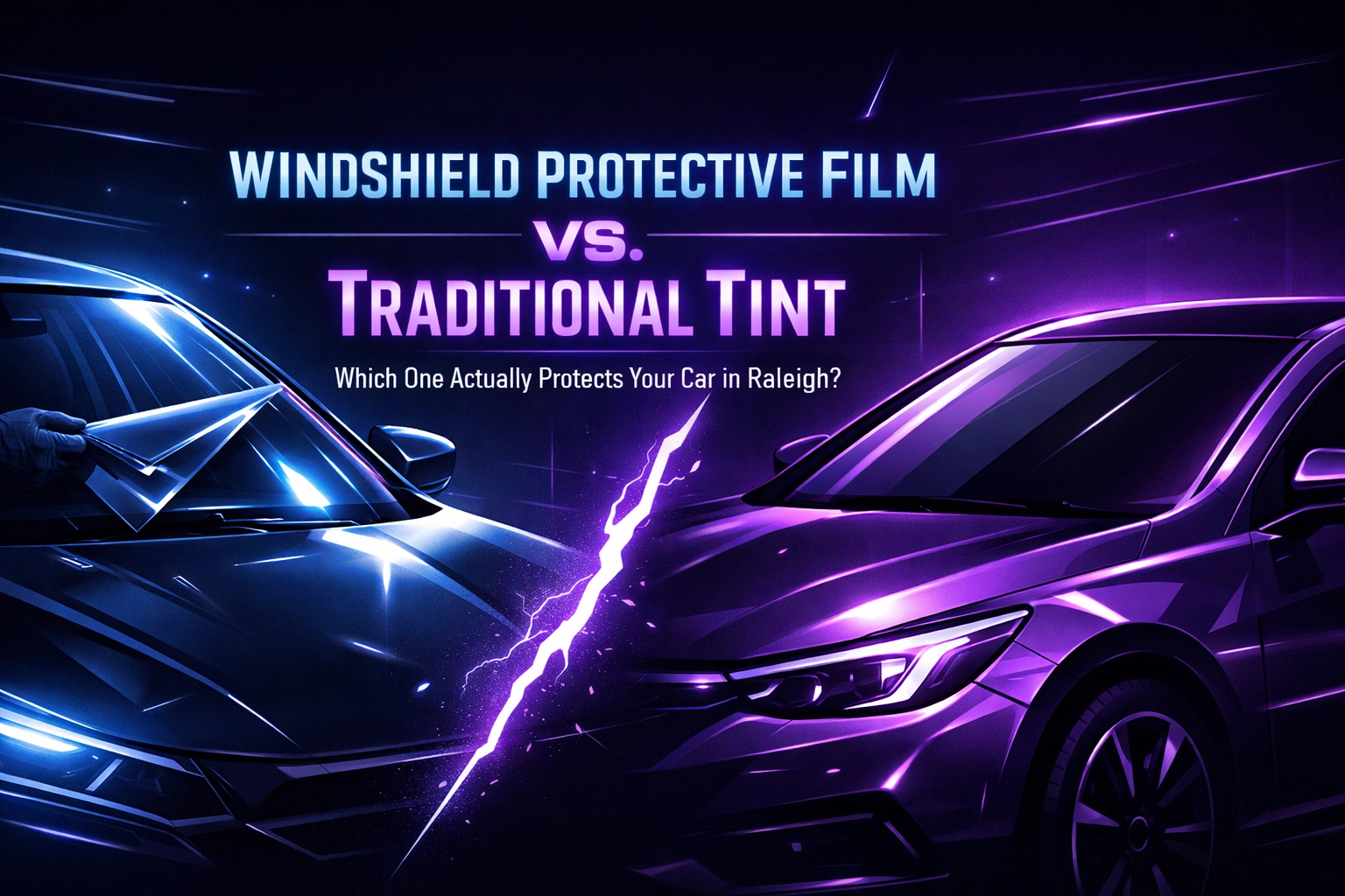[HERO] Windshield Protective Film vs. Traditional Tint: Which One Actually Protects Your Car in Raleigh?