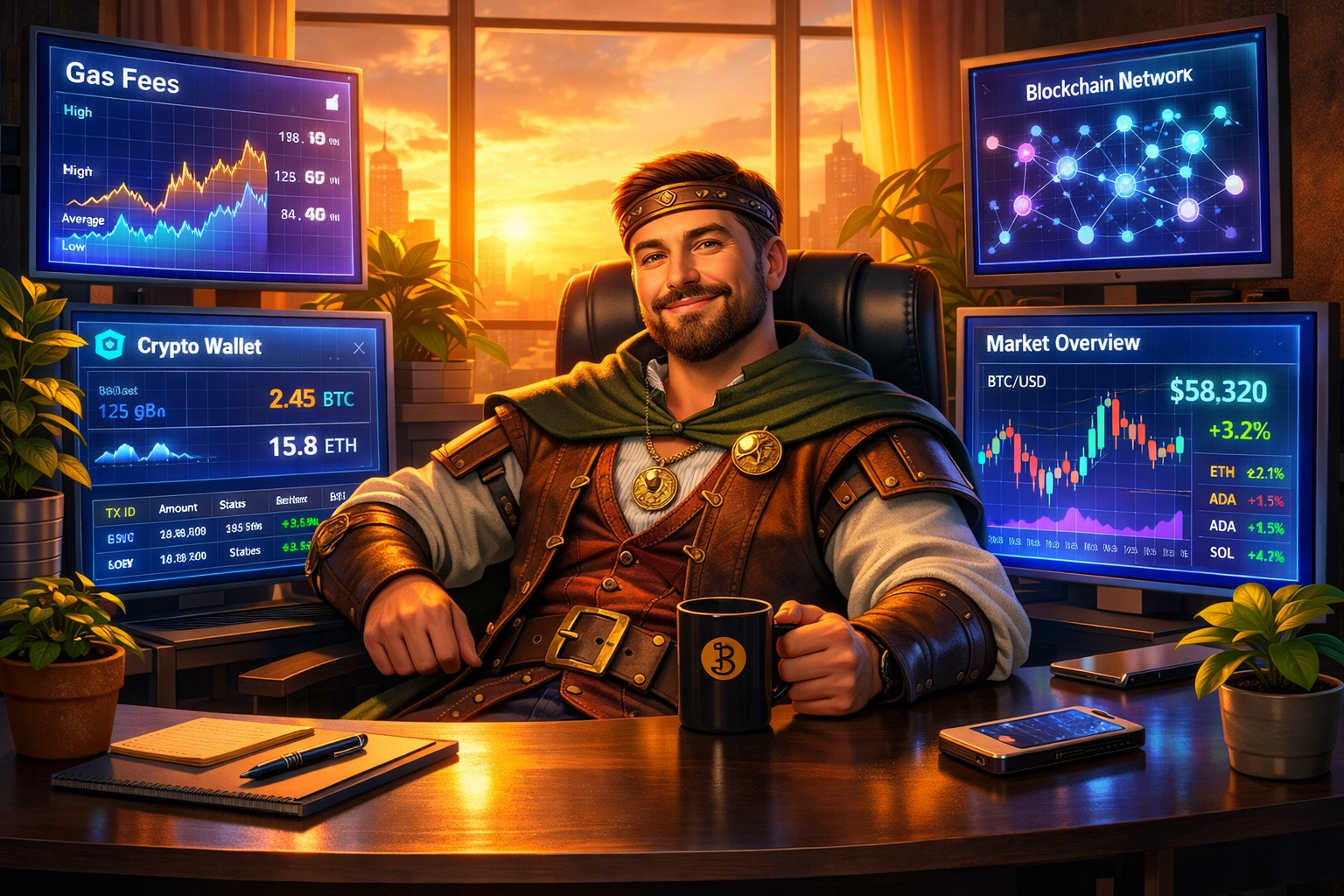 Merchant managing self-custody crypto payments with blockchain data and wallet control