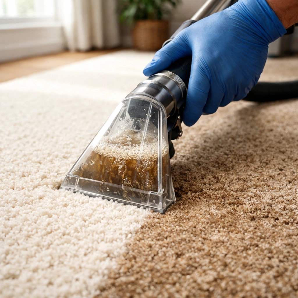 Professional carpet cleaning extraction in Delaware County removing deep dirt and stains