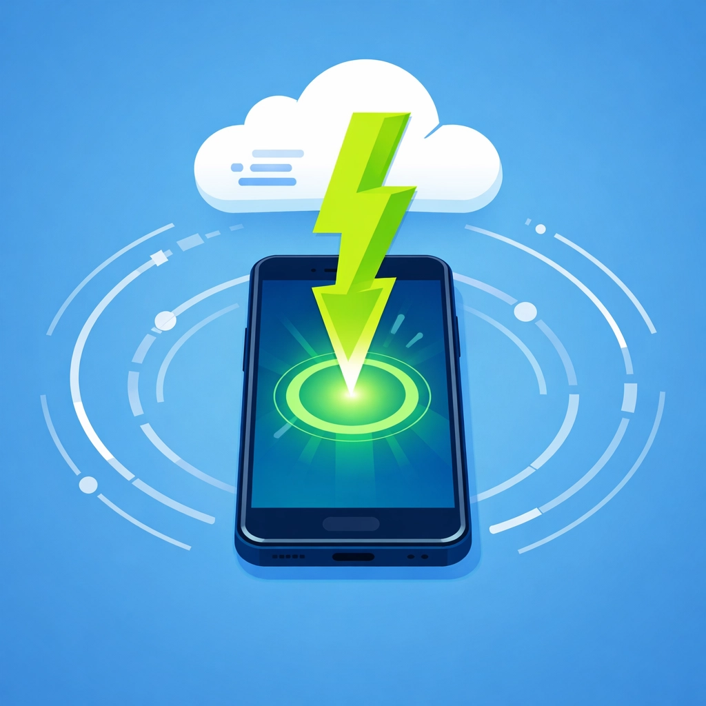 Modern graphic representing fast IRS tax refund delivery via secure electronic direct deposit.