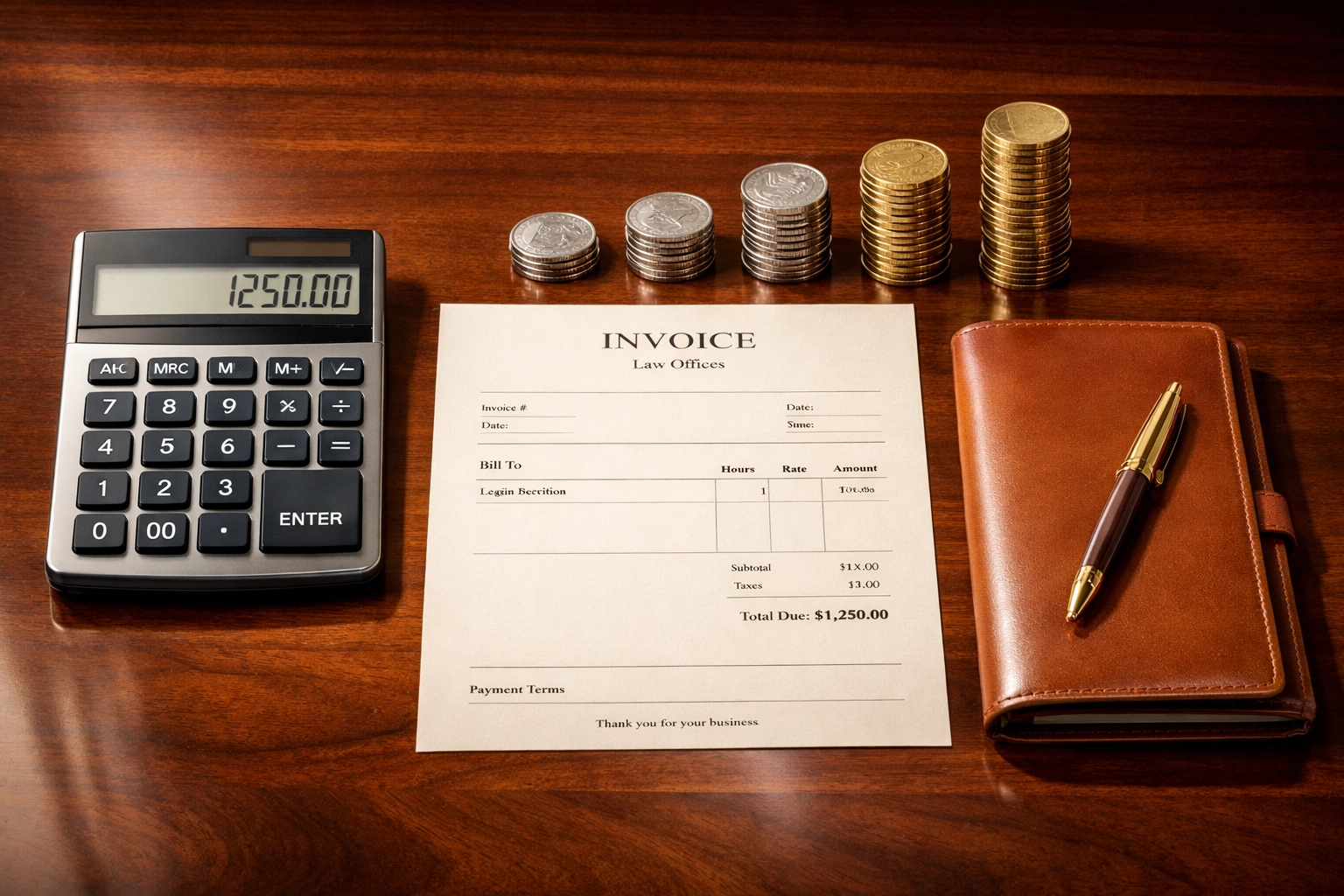 Legal billing materials demonstrating cost savings with unbundled services