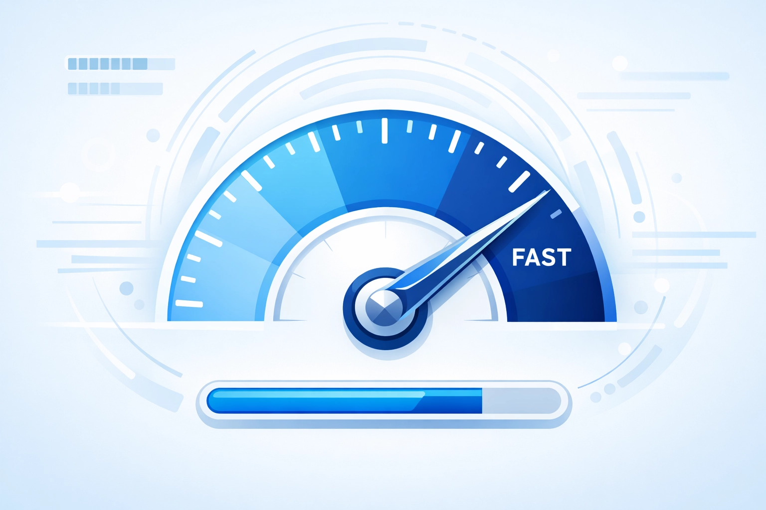 Website speed optimization dashboard showing fast page load performance