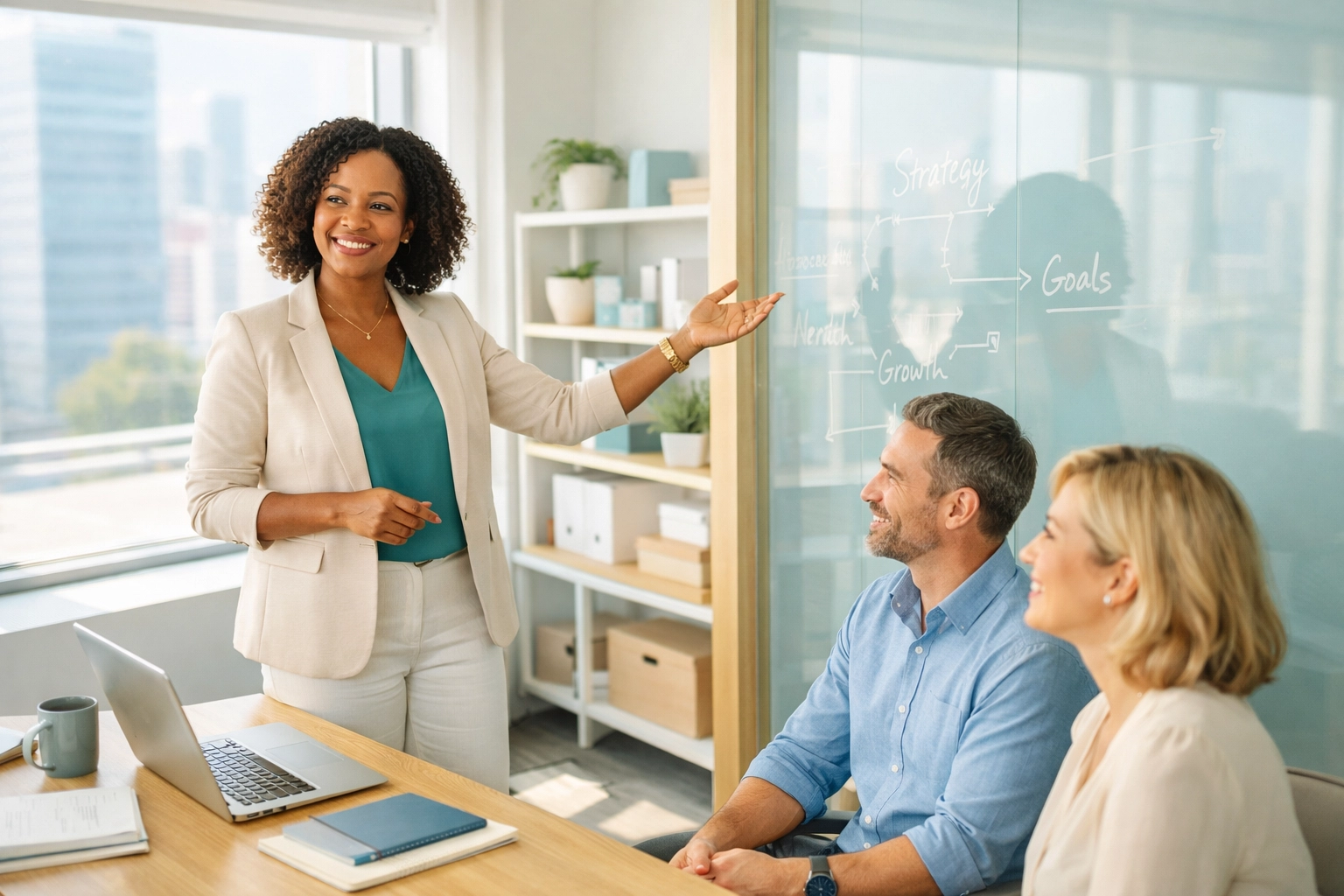 Successful entrepreneur life strategic planning session for Joy Lough Enterprises business consulting.